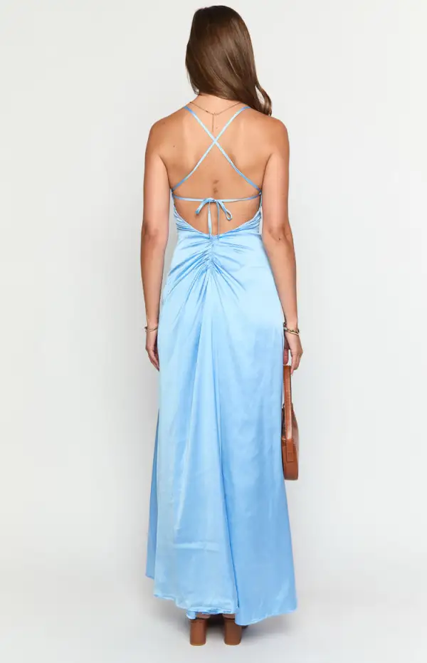 Simple Satin Maxi Dress