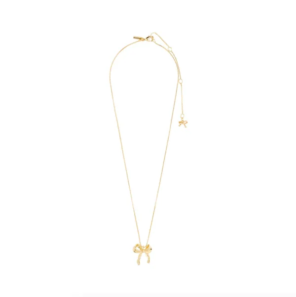 Soft Slim Bow Chain Necklace