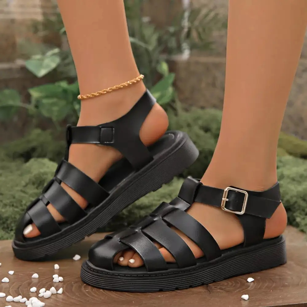 Round Toe Platform Sandals