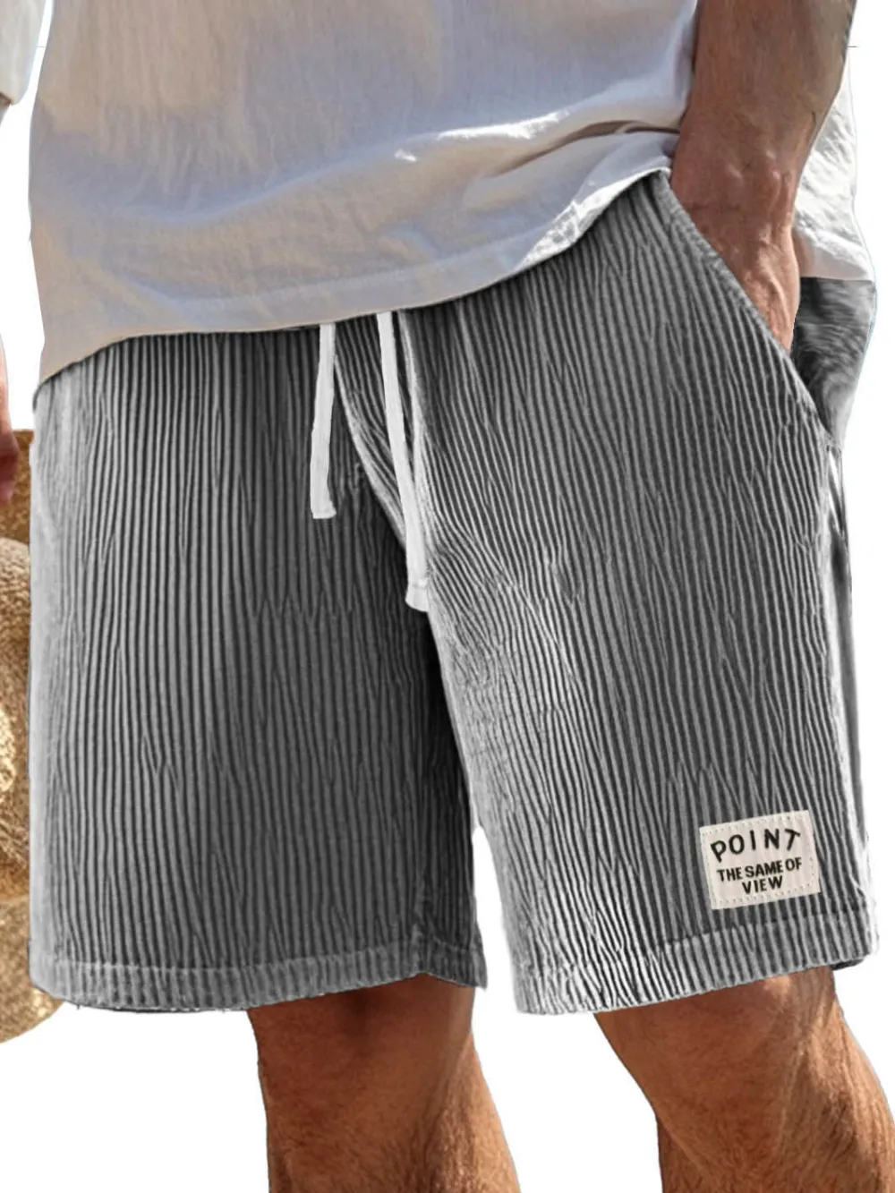 Ribbed Knit Pocket Shorts