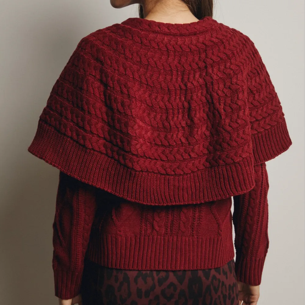 Open Front Cable Knit Ribbed Oversized Cardigan