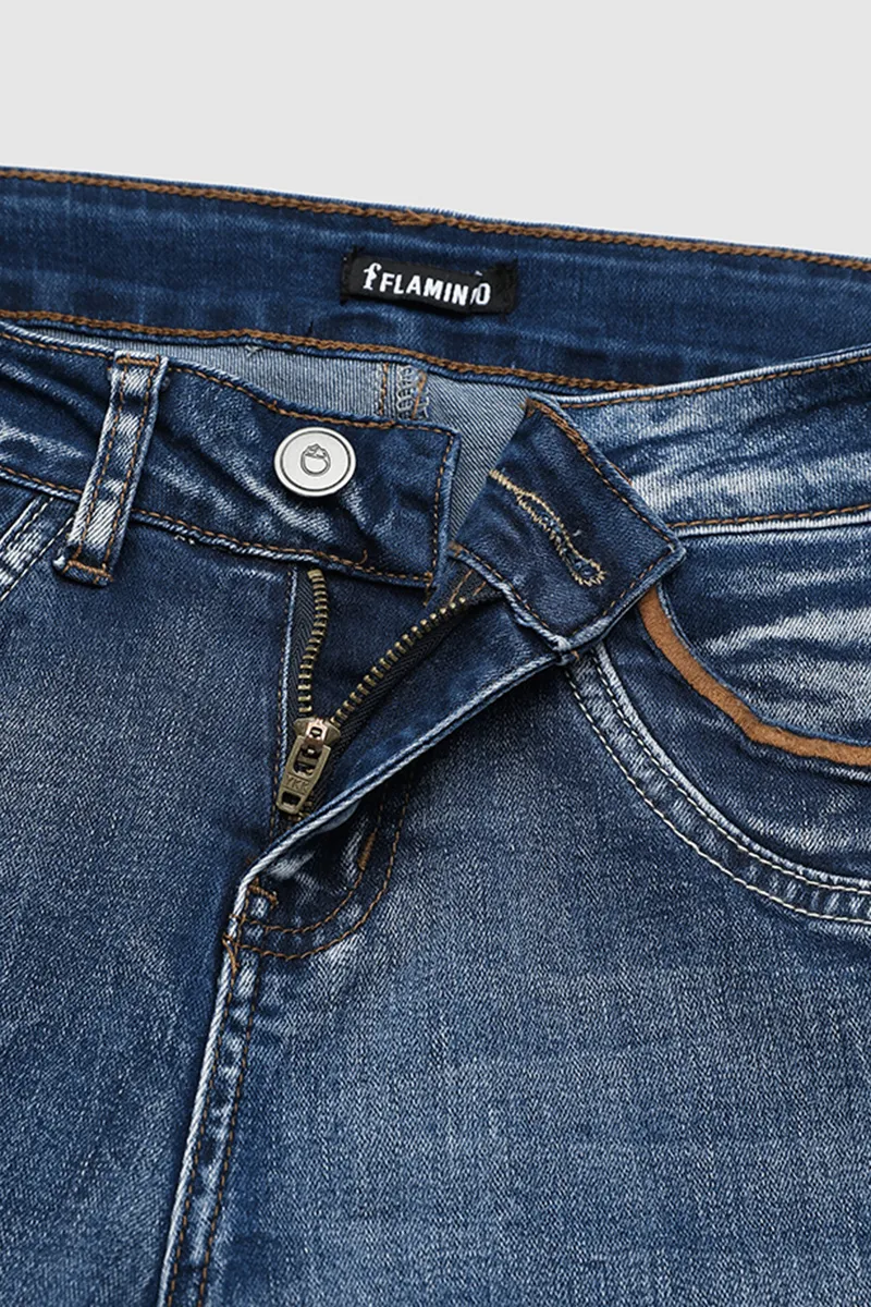 Cuffed Hem Low Rise Bermuda Denim Shorts Without Belt