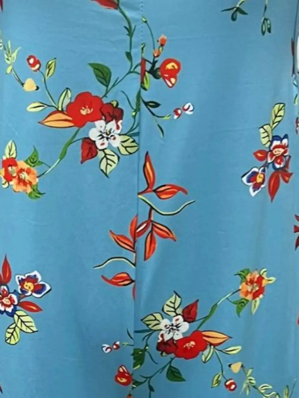 Plus Size Floral Print Wide Leg Jumpsuit