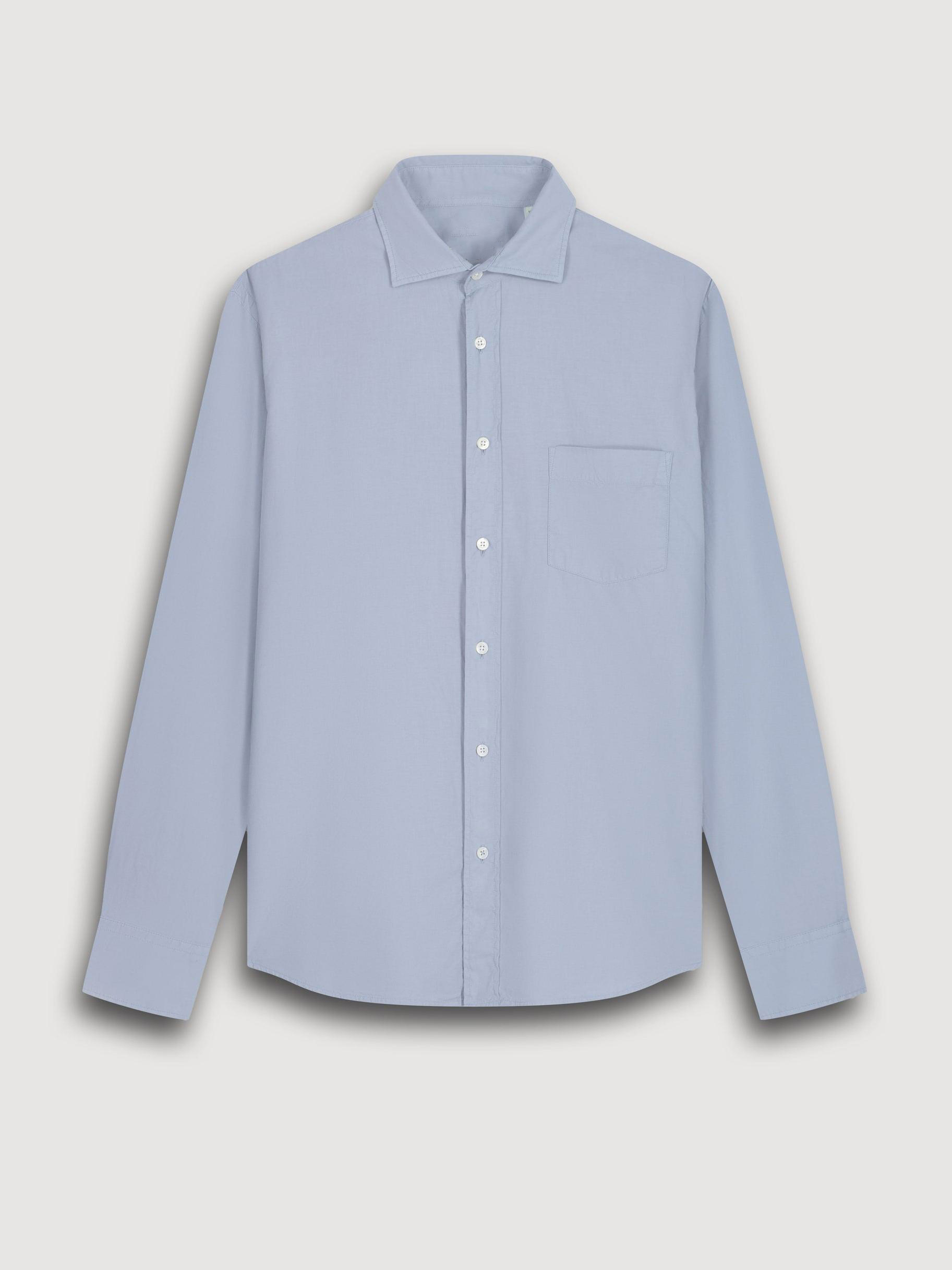 Casual Soft And Comfortable Daily Cotton Blue Shirt
