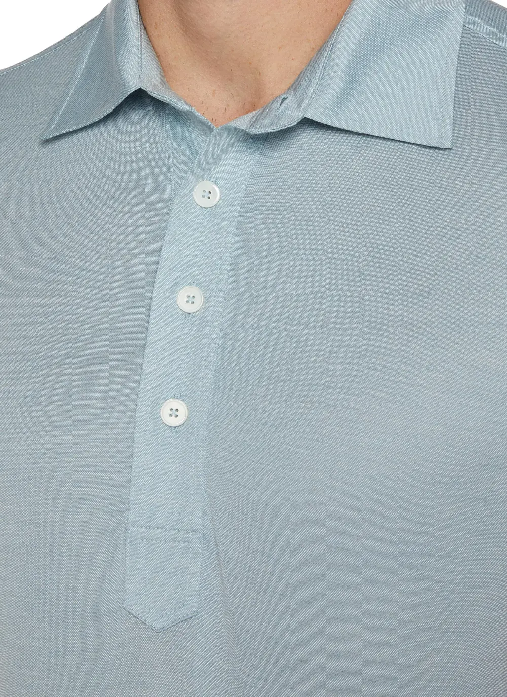 Minimalist Elegant Comfortable Versatile Light Blue Polo Shirt