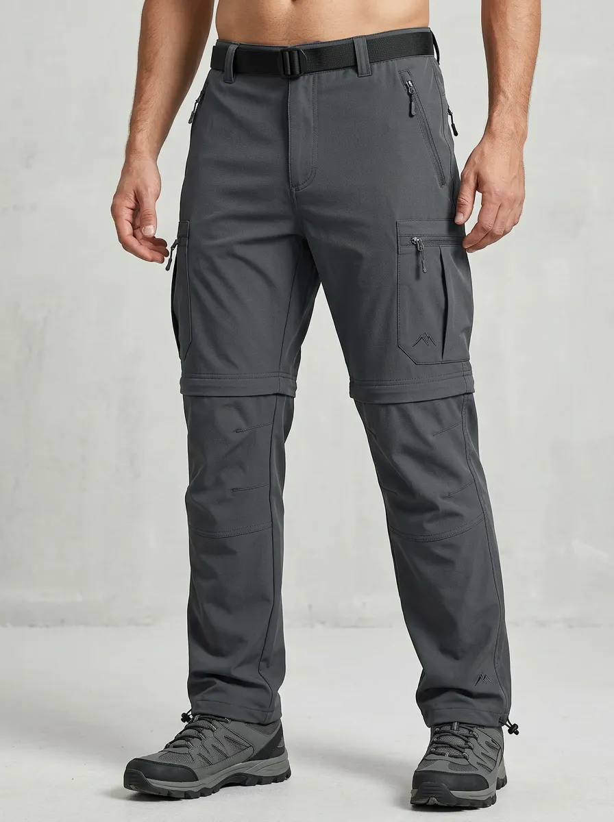 Men's Trail Outdoor Waterproof Zip-Off Tactical Cargo Pants