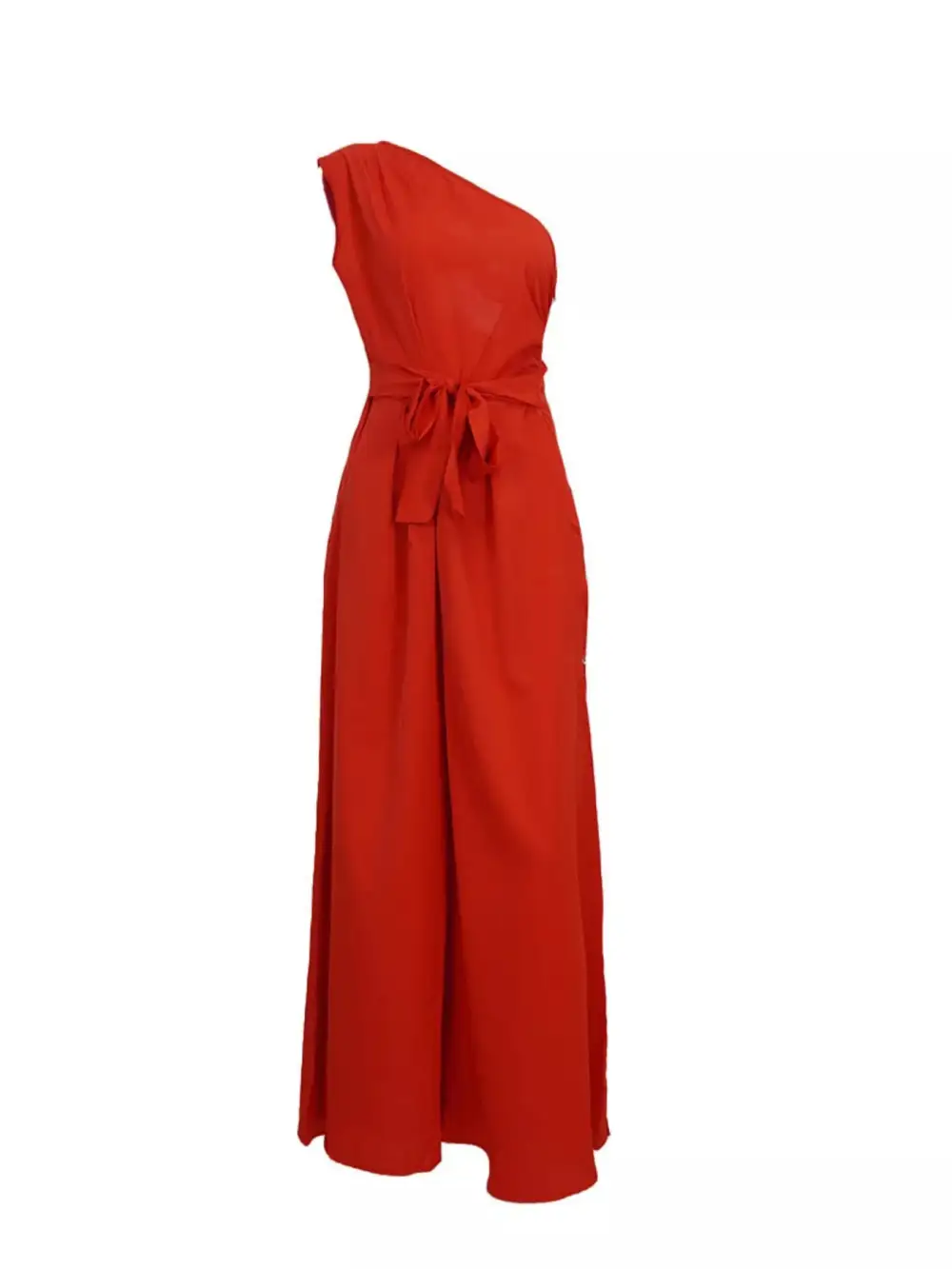 Plus Size One Shoulder Wide Leg Jumpsuit