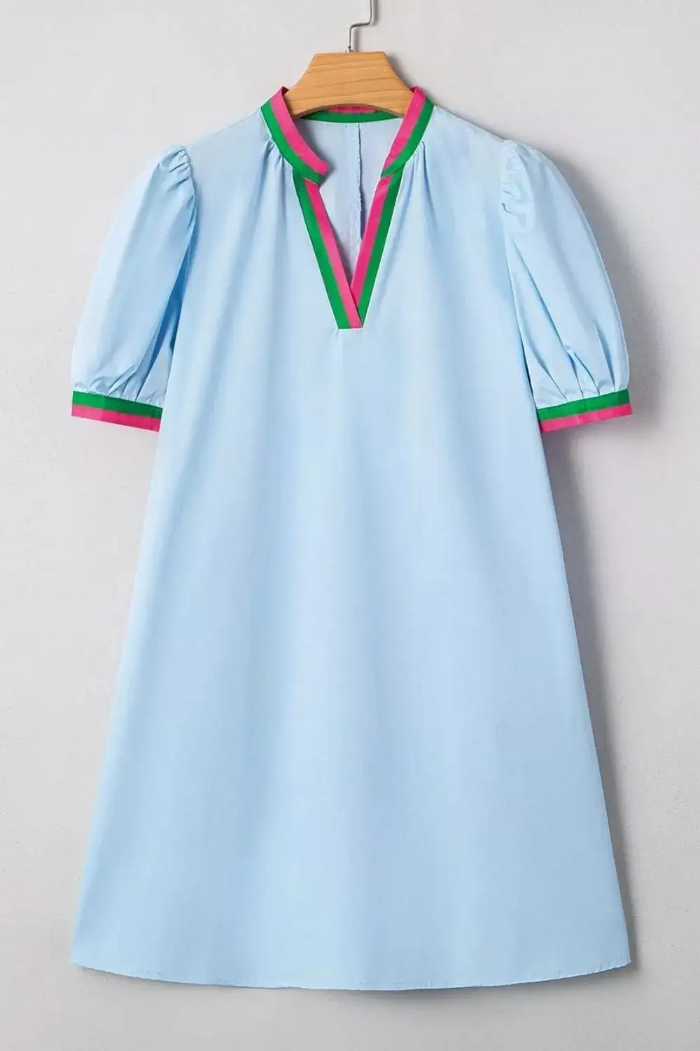 Drape Puff Sleeve Mini Dress