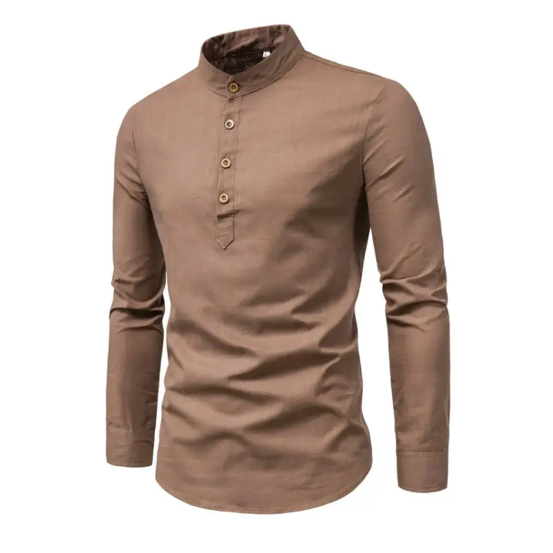 Relaxed Collar Band Shirt