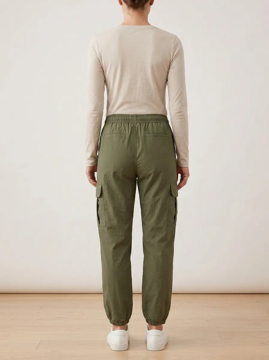 Elastic-Waist Breathable Breathable Cargo Pants