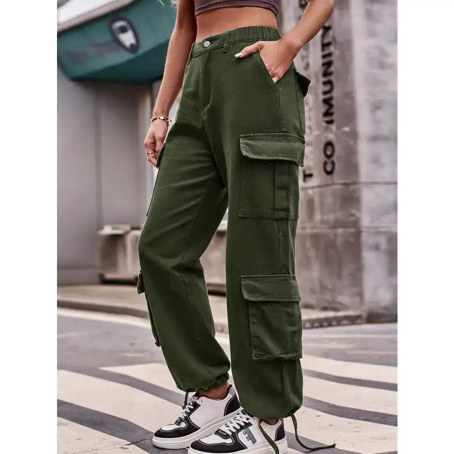 Casual Wide Leg Cargo Jeans Jeans