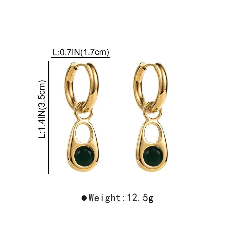 Crystal Stainless-Steel Drop Earrings