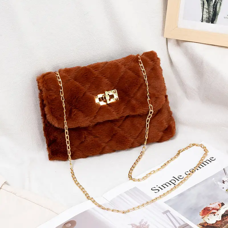 Chain Strap Embroidered Shoulder Bag