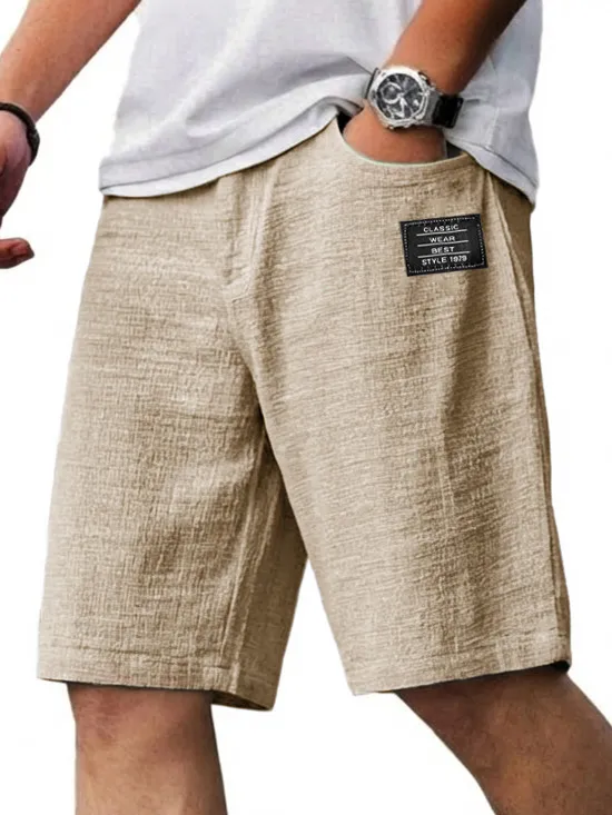 Linen Blend Relaxed Fit Shorts