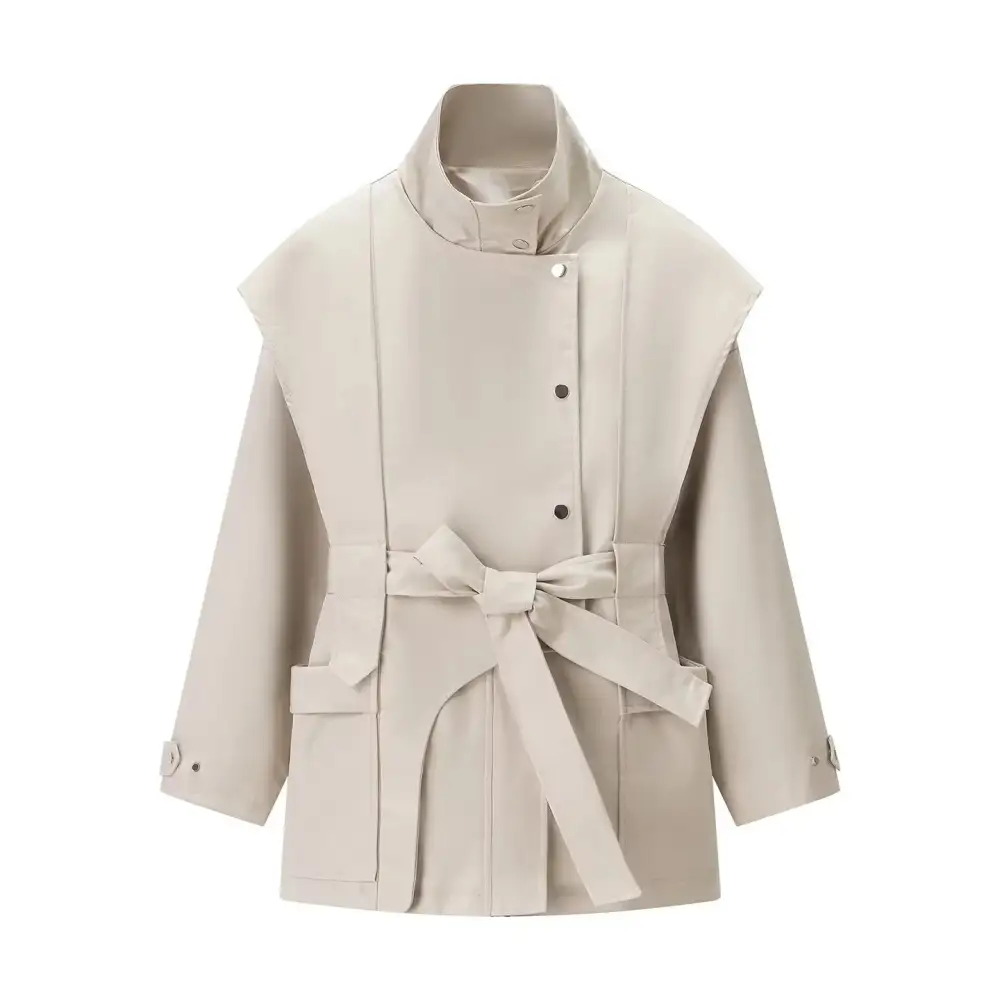 Tailored Hooded Trench Coat