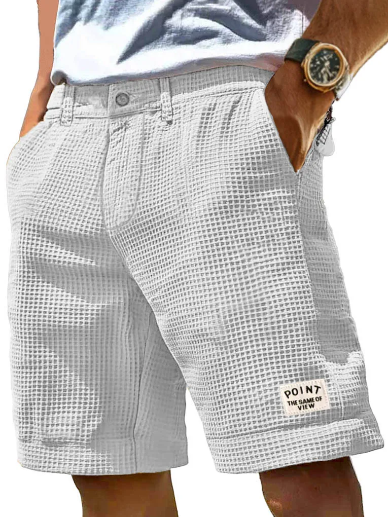 Textured Knit Pocket Shorts
