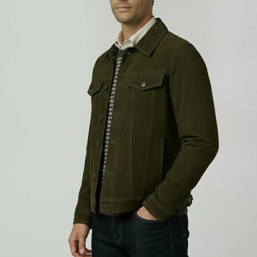 Suede Trucker Western Jacket