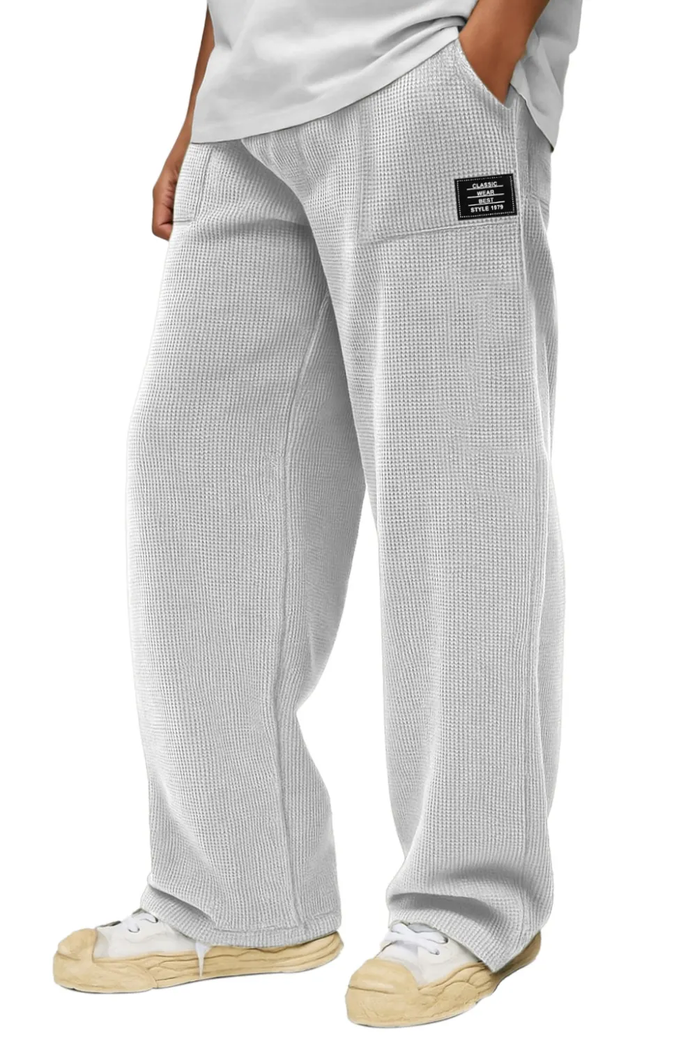 Textured Knit Pocket Relaxed Pants