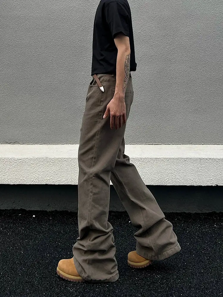 Straight-Leg Washed Workwear Jeans