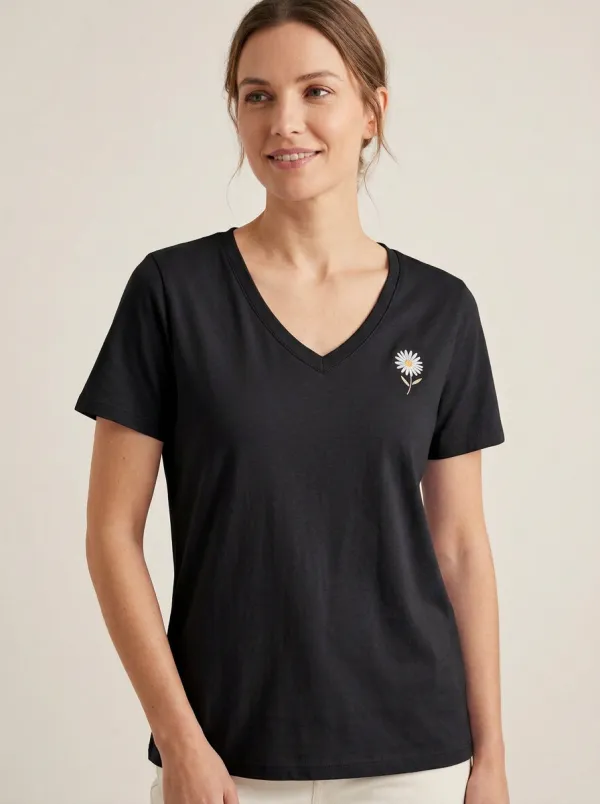 Women's Left-Chest V-Neck T-Shirt