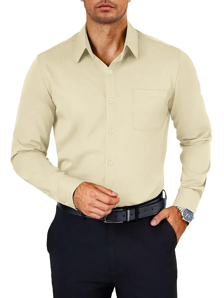 Henley Button Down Dress Shirt