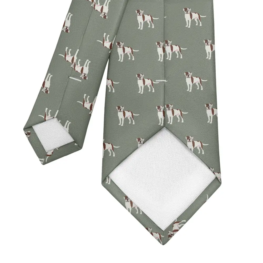 Refined Bulldog Design Necktie