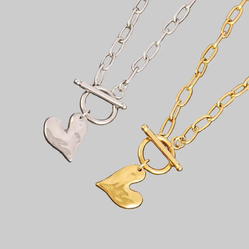 Gathered Heart Necklace