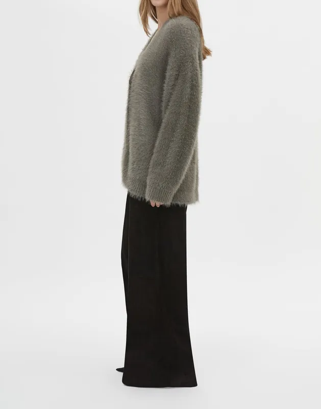 Smokey Gray Knit Cardigan