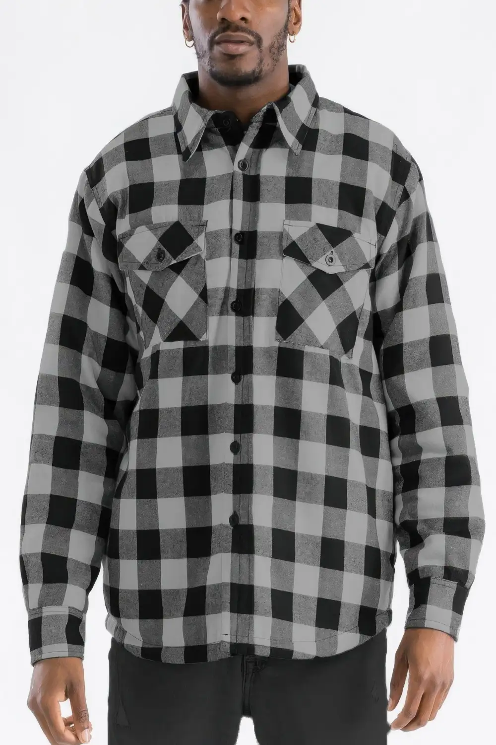 Men's Quilted Padded Flannel Shirt
