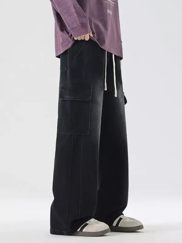 Wide Leg Cargo Jeans