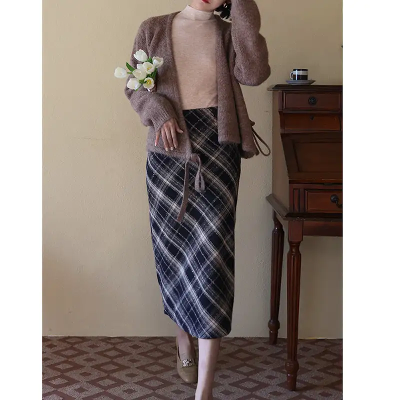 Everyday Relaxed Everyday Casual Plaid Skirt