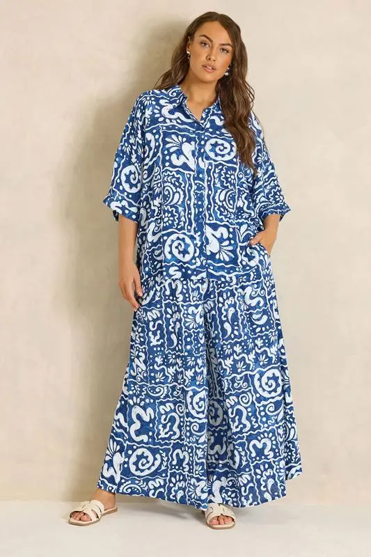 Blue Abstract Print Set