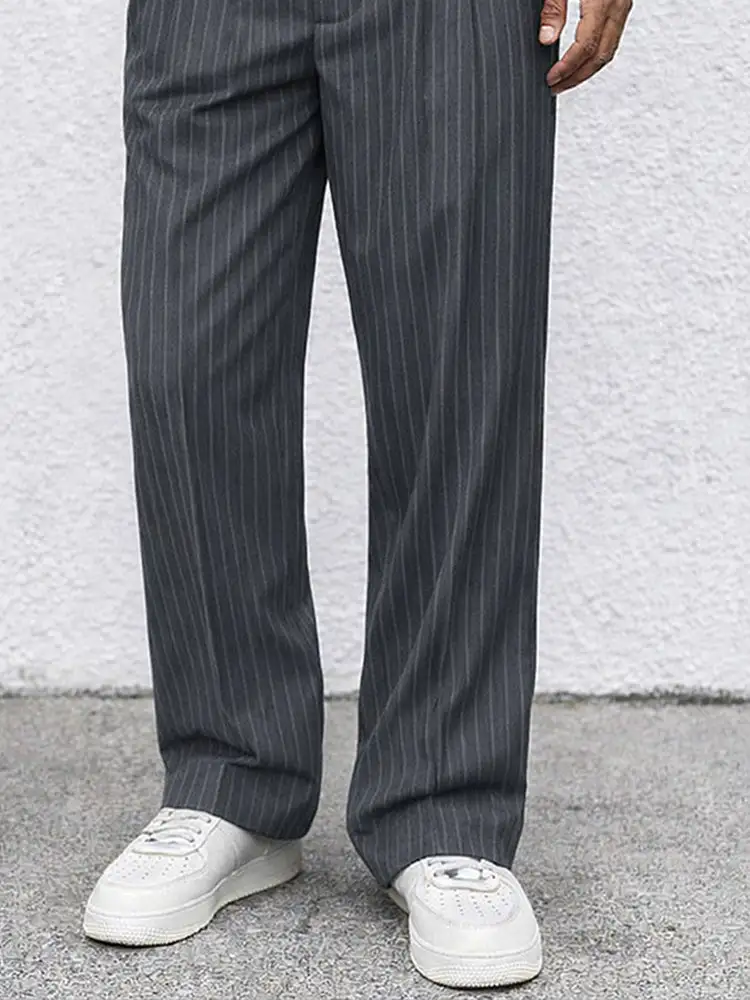Stripe Straight Leg Trousers