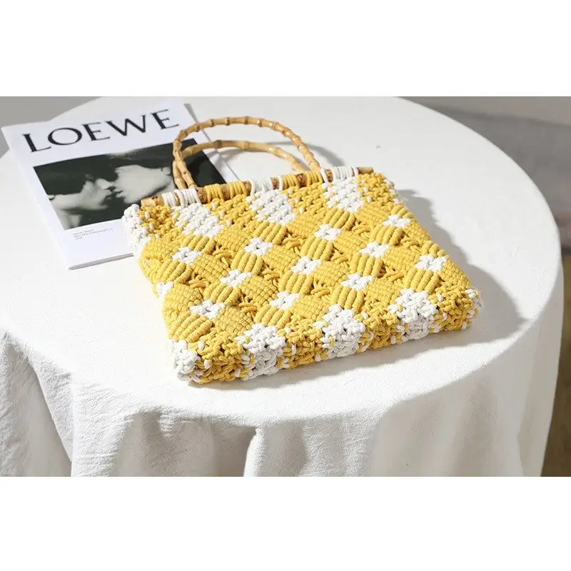 Rhomboids Thread Woven Bag