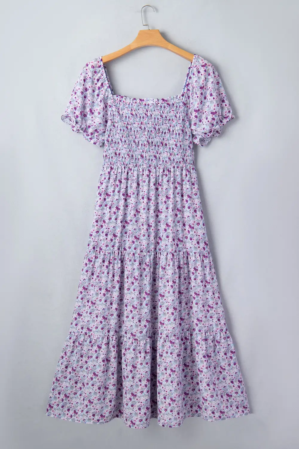 Floral Printed Square Neck Maxi Dress