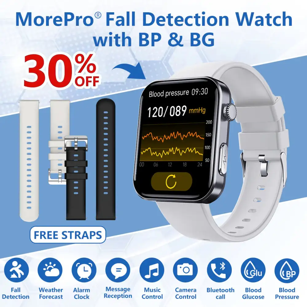2026 New: MorePro® PulseMax – Smart Fall Detection & Health Monitor (Blood Glucose/BP)