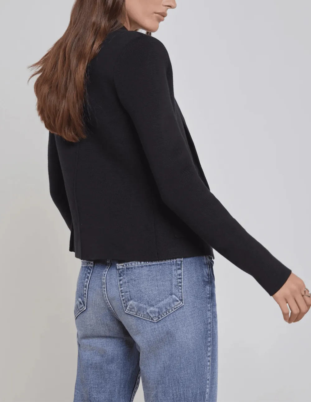 Cotton Acrylic-Blend Knit Jacket