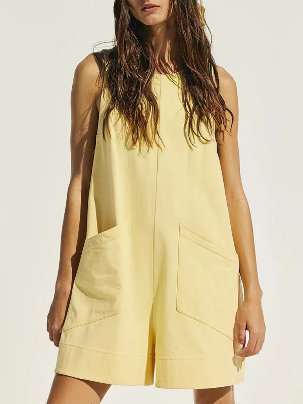 Loose Clean Vest Casual Jumpsuit