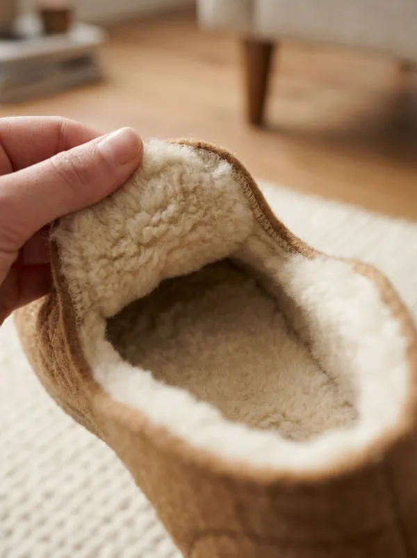 Core Quilted Wool Lined Silhouette Unisex Warm Wool Shoes