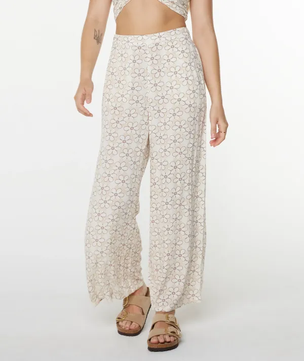 Floral Print Casual Wide-Leg Pants