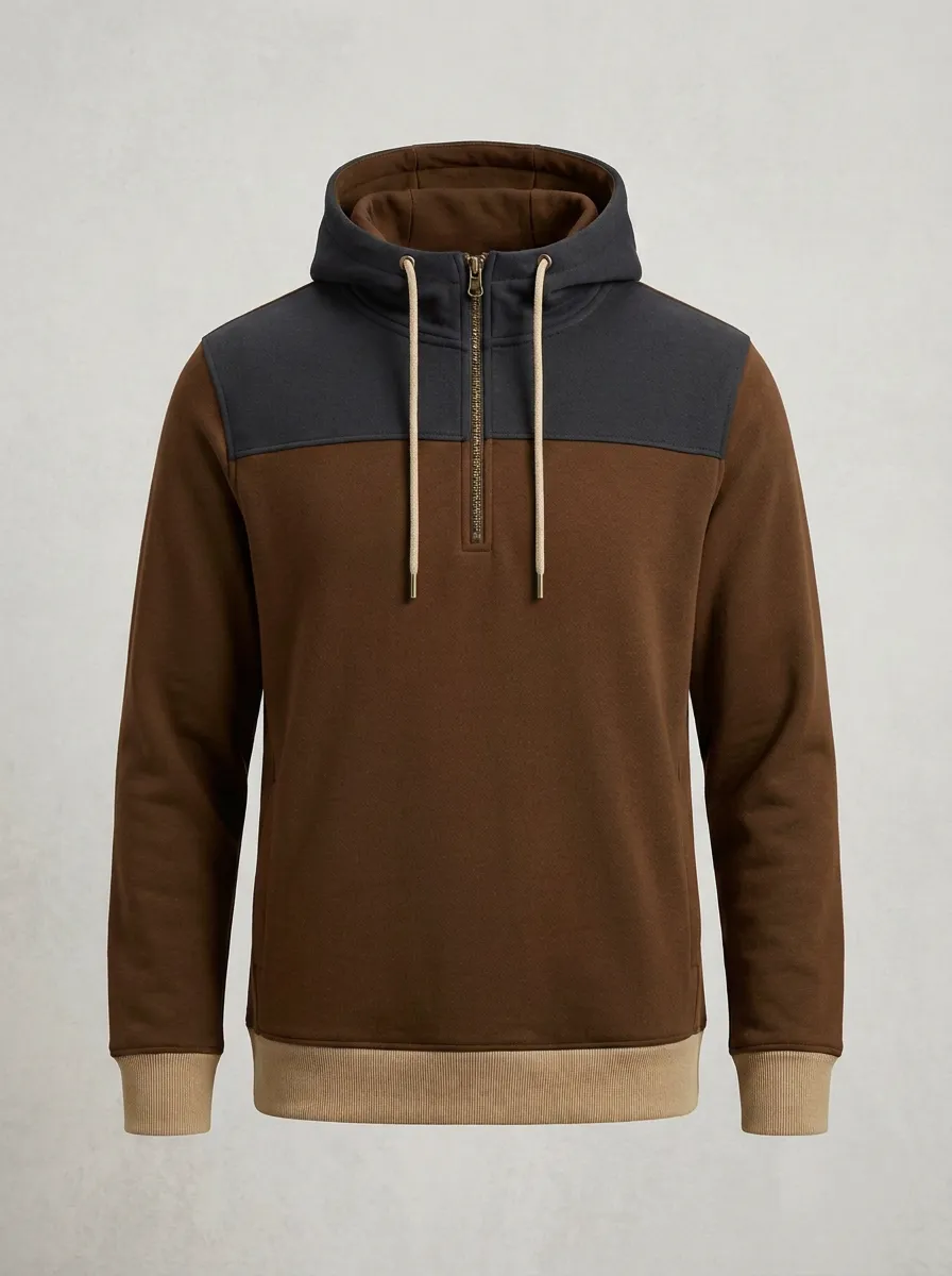 Men's Colorblock Colorblock Quarter-Zip Hoodie