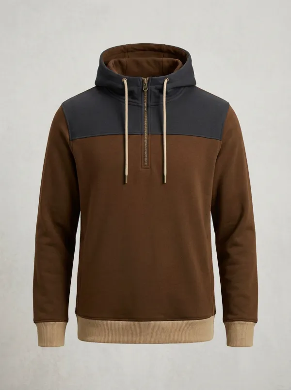 Men's Colorblock Colorblock Quarter-Zip Hoodie
