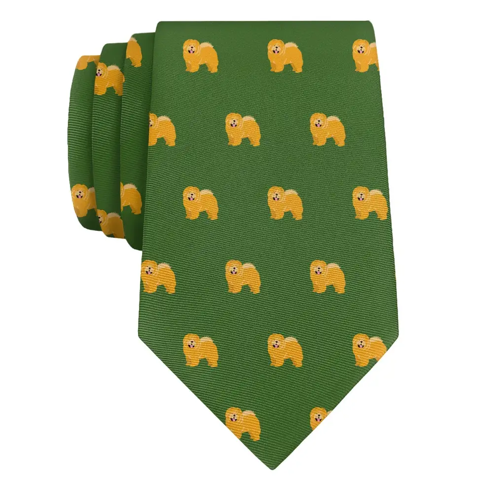 Chow Dog Pattern Necktie
