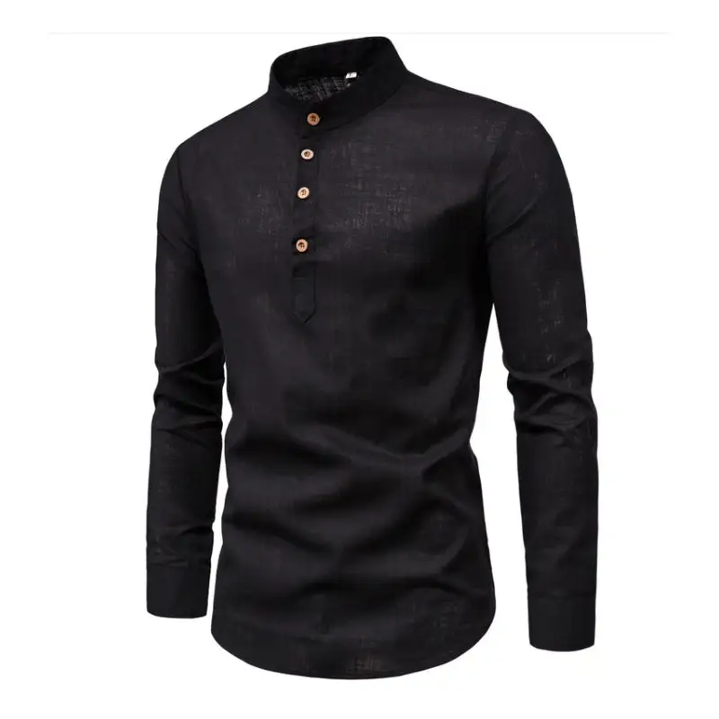 Relaxed Collar Band Shirt