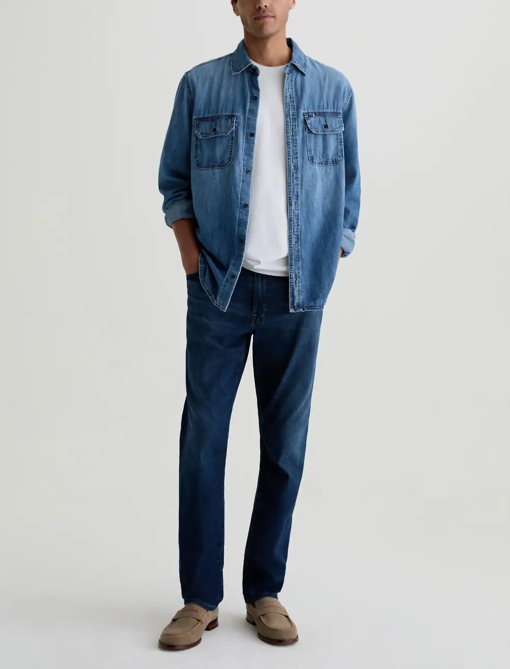 Men's Slim Straight Nylon Blend Jeans