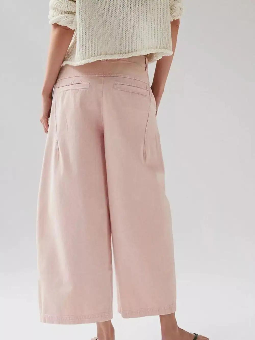 Wide-Leg Cropped Jeans