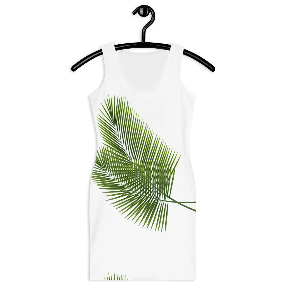 Bodycon Dress Palm Leaves