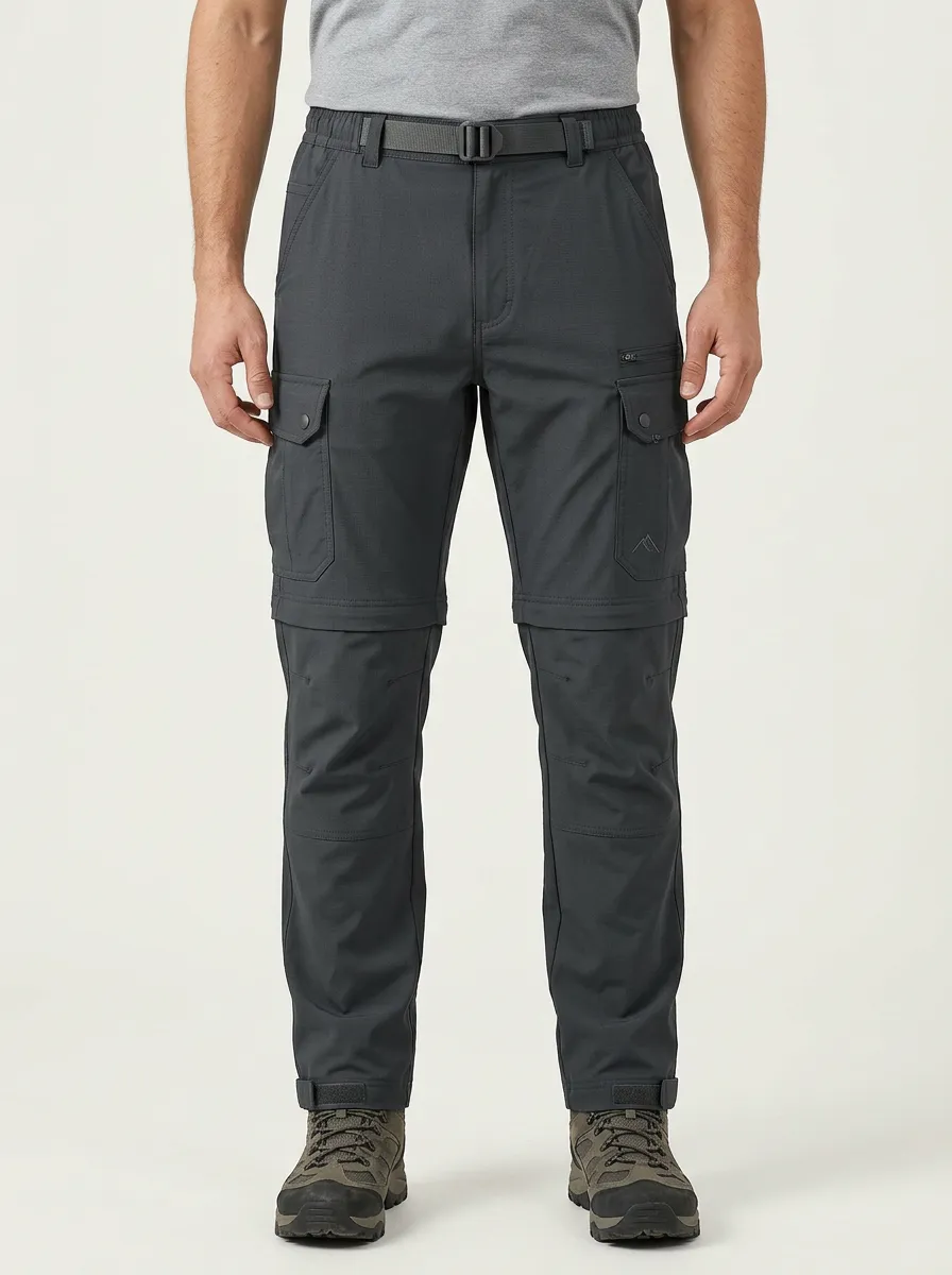 Men's Canyon Hiking Multi-Pocket Waterproof Zip-Off Tactical Cargo Pants