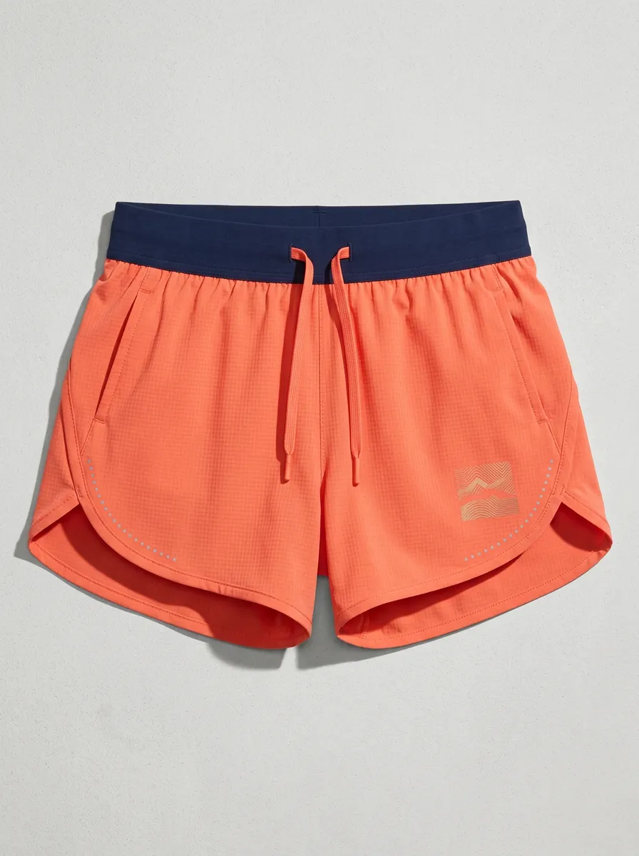 Women's Fitness Running Mountain Logo Printed Shorts