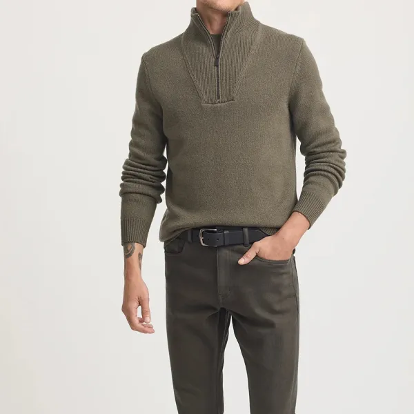 Men's Wool Half Zip Sweater
